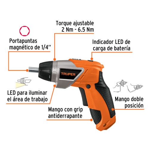 101843 - Destornillador 3.6V, 2 posiciones, PRO