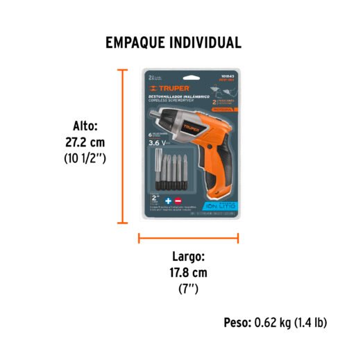 101843 - Destornillador 3.6V, 2 posiciones, PRO