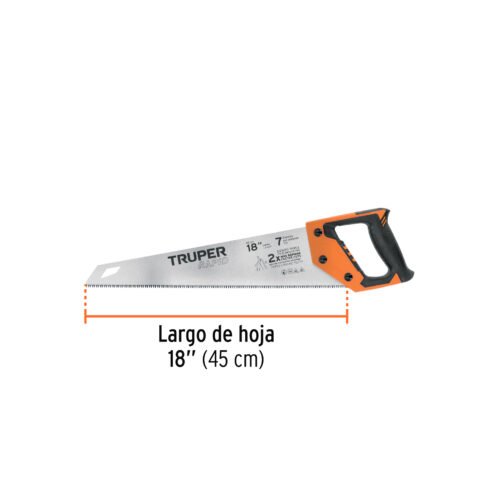 101868 - Serrucho Rapid 18", 7 DPP, mango Comfort grip, Truper