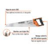 101869 - Serrucho Rapid 20", 7 DPP, mango Comfort grip, Truper