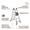 101884 - Multiescalera telescópica,4.5 m,capacidad de carga 150 kg