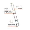 101903 - Escalera telescópica, 7 peldaños, tipo II, capacidad 102kg