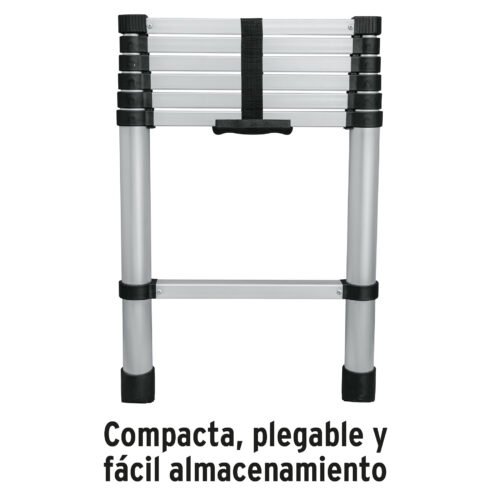 101904 - Escalera telescópica,13 peldaños, tipo II, capacidad 102kg