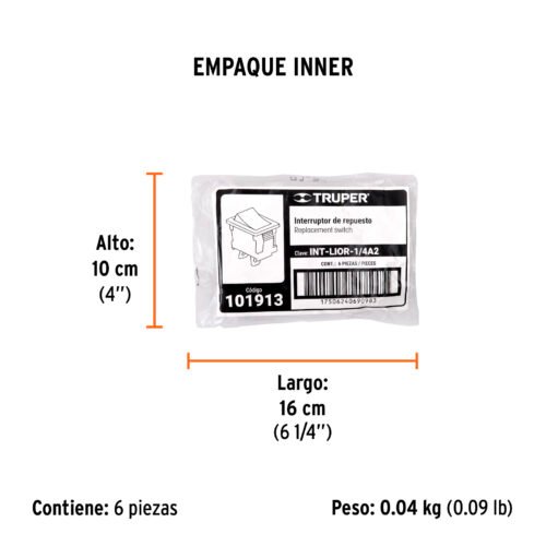 101913 - Interruptor de repuesto para LIOR-1/4A2, Truper