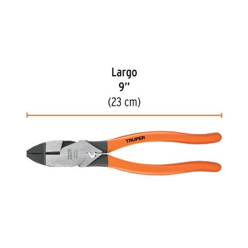 101963.2 101963 - Pinza para electricista 9" c/ponchador de terminales, Expert