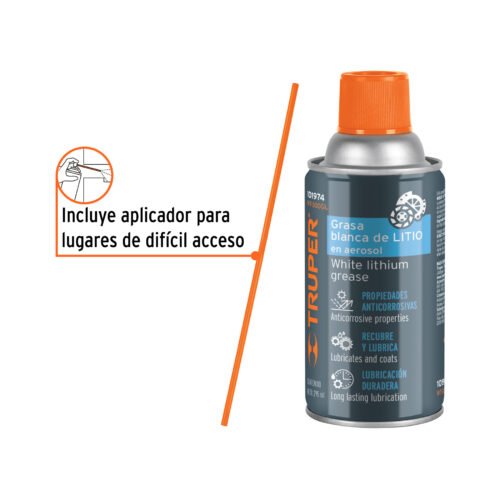 101974.1 101974 - Grasa blanca de litio en aerosol 295 ml, Truper