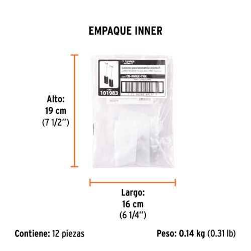 101983.2 101983 - Bolsa con 2 carbones de repuesto para RMAX-7NX, TRUPER