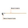 102140.1 102140 - Azadón triangular jardinero, mango de madera 54", TRUPER