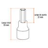 102238 - Juego de 7 dados cuadro 1/2" punta hexagonal mm, Truper