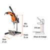 102272 - Soporte vertical para taladro 3/8"-1/2", Truper