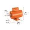 102301.1 102301 - Motor eléctrico monofásico de 1/4 HP, baja velocidad, Truper