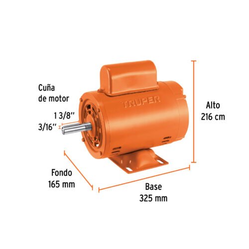102301.1 102301 - Motor eléctrico monofásico de 1/4 HP, baja velocidad, Truper