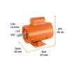 102303 - Motor eléctrico monofásico de 1/2 HP, baja velocidad, Truper