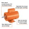 102303 - Motor eléctrico monofásico de 1/2 HP, baja velocidad, Truper