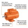 102304.2 102304 - Motor eléctrico monofásico de 3/4 HP, baja velocidad, Truper