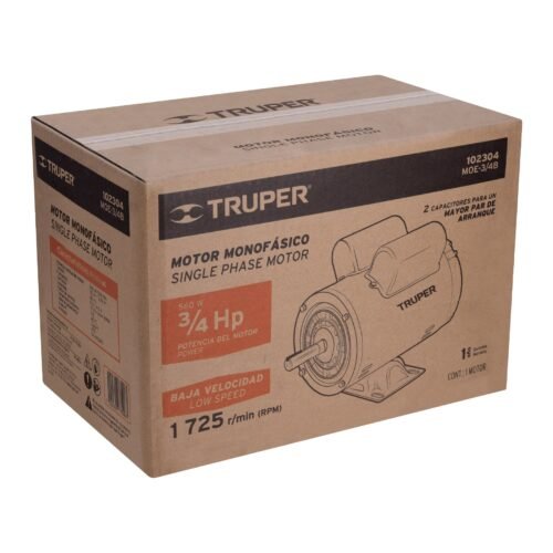 102304.4 102304 - Motor eléctrico monofásico de 3/4 HP, baja velocidad, Truper