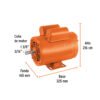 102306 - Motor eléctrico monofásico de 1 1/2 HP, baja velocidad