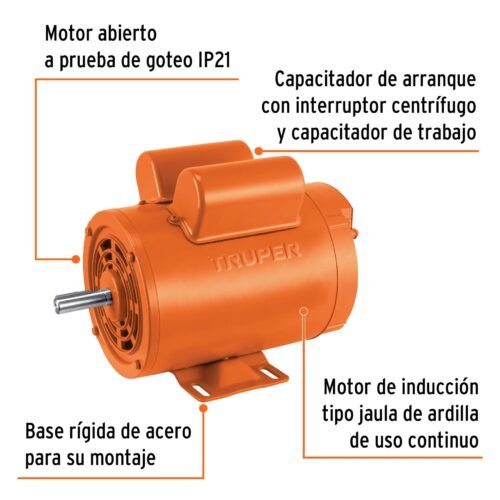 102306 - Motor eléctrico monofásico de 1 1/2 HP, baja velocidad