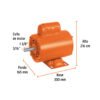 102308 - Motor eléctrico monofásico de 1/4 HP, alta velocidad, Truper