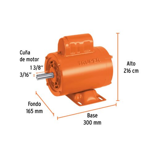 102308 - Motor eléctrico monofásico de 1/4 HP, alta velocidad, Truper