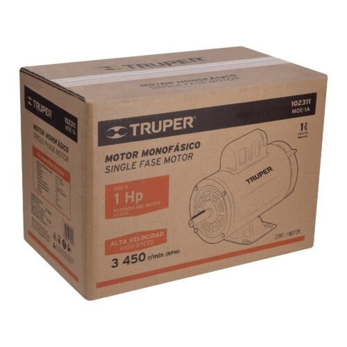 102311.4 102311 - Motor eléctrico monofásico de 1 HP, alta velocidad, Truper
