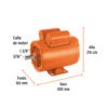 102312.1 102312 - Motor eléctrico monofásico de 1 1/2 HP, alta velocidad