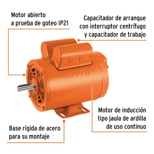 102312.2 102312 - Motor eléctrico monofásico de 1 1/2 HP, alta velocidad