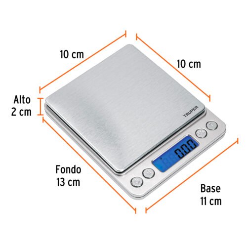 102316 - Báscula electrónica de precisión, de bolsillo, 500 g, Truper