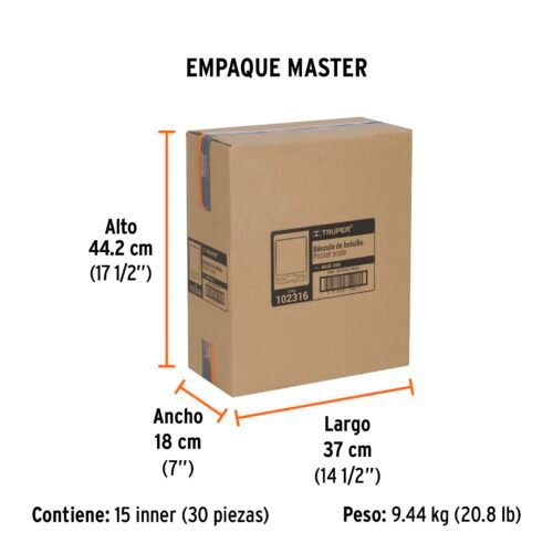 102316 - Báscula electrónica de precisión, de bolsillo, 500 g, Truper