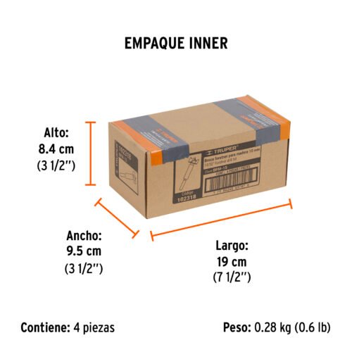 102318.3 102318 - Broca forstner 15 mm para madera, TRUPER