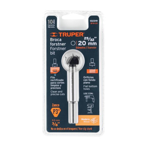 102319.5 102319 - Broca forstner 20 mm para madera, TRUPER