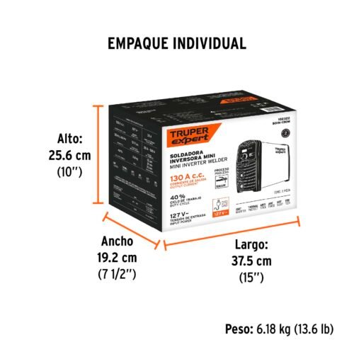 102322 - Mini soldadora inversora 130A, 127V, TRUPER