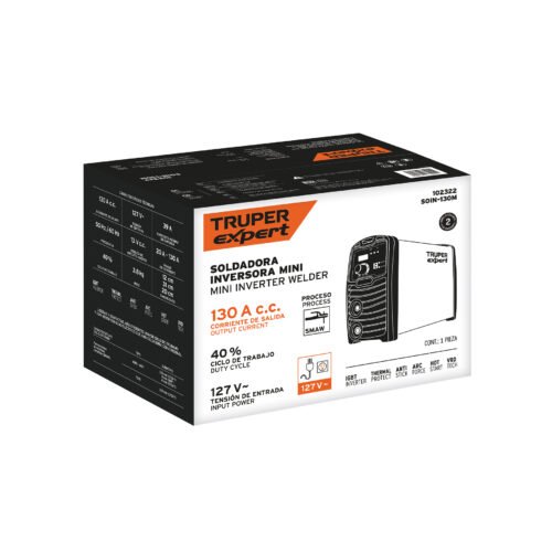 102322 - Mini soldadora inversora 130A, 127V, TRUPER