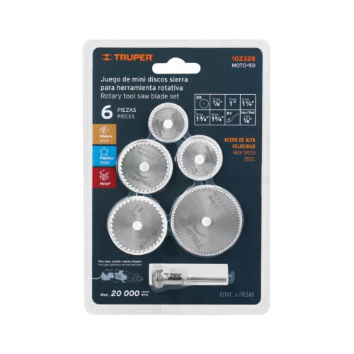 102328 102328 - Kit de minidiscos sierra p/herramienta rotativa,5 pzs,TRUPER