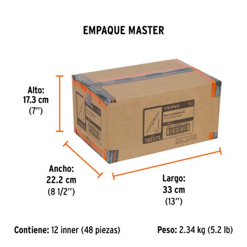 102375 - Broca avellanadora #6 para madera, 9/64", TRUPER