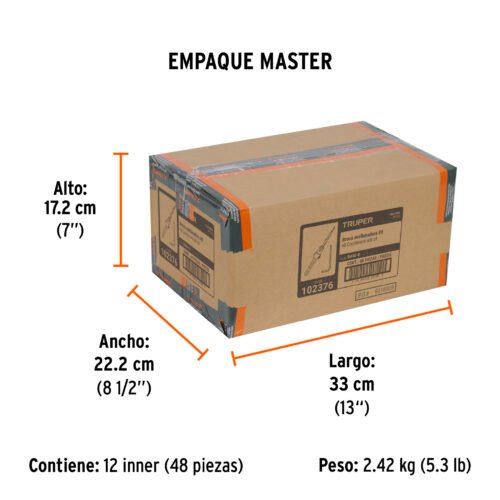 102376.5 102376 - Broca avellanadora #8 para madera, 11/64", TRUPER