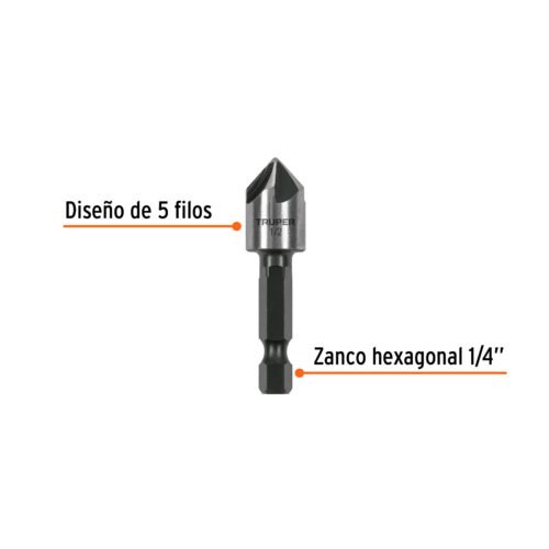 102380.1 102380 - Avellanador HSS cambio rápido 1/2", Truper