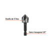 102381 - Avellanador HSS cambio rápido 5/8", Truper