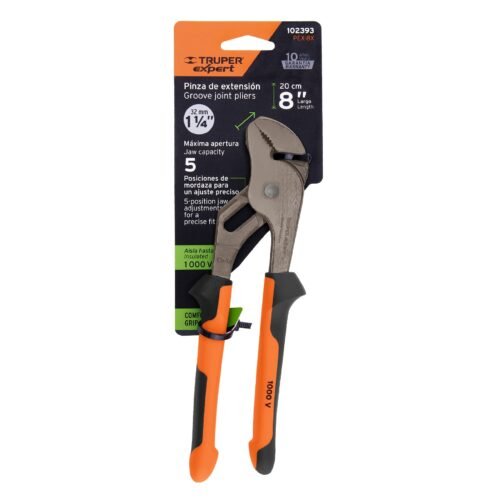 102393 - Pinzas de extensión 8" mango Comfort Grip, Truper Expert