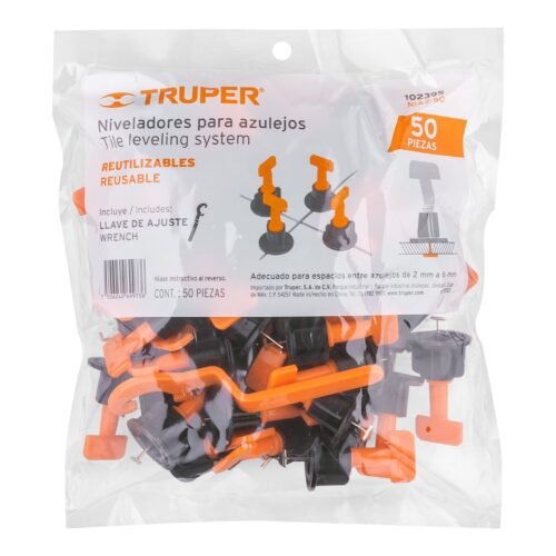102395.4 102395 - Bolsa con 50 niveladores de azulejos, TRUPER