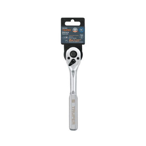 102400 - Matraca liberación rápida 72 dientes, cuadro 3/8", Truper