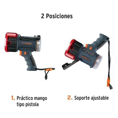 102404 - Linterna reflectora LED 900 lm, recargable, TRUPER