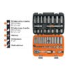 102410 - Juego de 45 herramientas cuadro 3/8" std y mm para mecánico