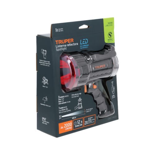 102418 - Linterna reflectora LED 2000 lm, recargable, TRUPER