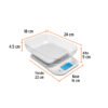 102421 - Báscula digital para cocina, con tazón, 5 kg, Truper