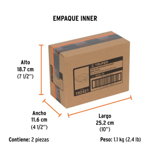 102421 - Báscula digital para cocina, con tazón, 5 kg, Truper
