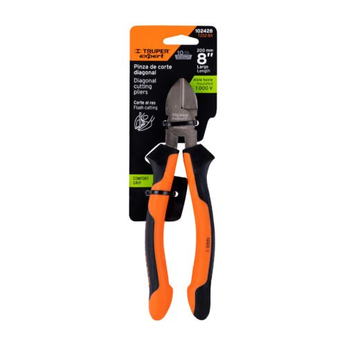 102428 - Pinza corte diagonal 8" alta palanca, Comfort Grip, Expert