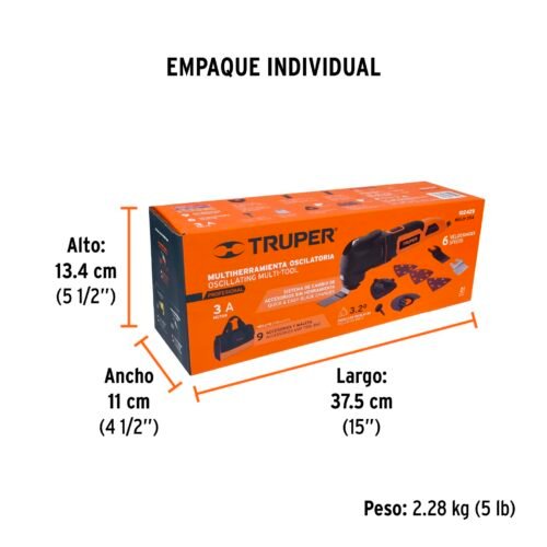 102429 - Multiherramienta 350W con 9 accesorios, TRUPER PRO
