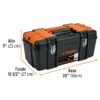 102435 - Caja para herramienta 20" c/compartimentos,broches metálicos