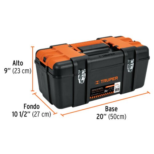 102435 - Caja para herramienta 20" c/compartimentos,broches metálicos